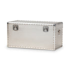 Baxton Studio Serge French Industrial Silver Metal Storage Trunk