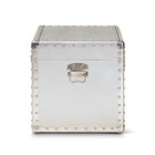 Baxton Studio Serge French Industrial Silver Metal Storage Trunk