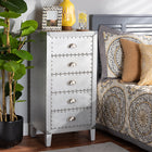 Baxton Studio Carel French Industrial Silver Metal 5-Drawer Accent Storage Cabinet