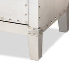 Baxton Studio Claude French Industrial Silver Metal 3-Drawer End Table