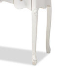Baxton Studio Sophie Classic Traditional French Country White and Brown Finished Small 3-Drawer Wood Console Table