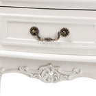 Baxton Studio Gabrielle Traditional French Country Provincial White-Finished 2-Drawer Wood End Table