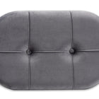 Baxton Studio Simone Mid-Century Modern Grey Velvet Fabric Upholstered Wood Ottoman