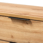 Baxton Studio Reid Modern and Contemporary Industrial Oak Finished Wood and Black Metal 4-Drawer Dresser