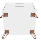 Manhattan Comfort Rockefeller Mid-Century Modern 20" Nightstand in White (2-Drawer)
