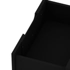 Manhattan Comfort Rockefeller Mid-Century Modern 20" Nightstand in Black (2-Drawer)