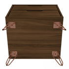 Manhattan Comfort Rockefeller Mid-Century Modern 20" Nightstand in Chestnut Brown (2-Drawer)