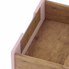 Manhattan Comfort Rockefeller Mid-Century Modern 20" Nightstand in Pink (2-Drawer)