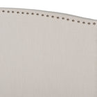 Baxton Studio Morgan Modern Transitional Beige Fabric Upholstered King Size Panel Bed