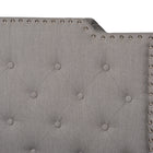 Baxton Studio Marion Modern Transitional Grey Fabric Upholstered Button Tufted Queen Size Panel Bed
