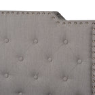 Baxton Studio Marion Modern Transitional Grey Fabric Upholstered Button Tufted Full Size Panel Bed