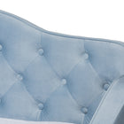 Baxton Studio Freda Traditional and Transitional Light Blue Velvet Fabric Upholstered and Button Tufted Twin Size Daybed with Trundle