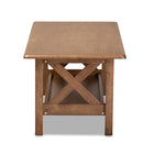 Baxton Studio Reese Traditional Transitional Walnut Brown Finished Rectangular Wood Coffee Table