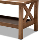 Baxton Studio Reese Traditional Transitional Walnut Brown Finished Rectangular Wood Coffee Table