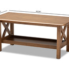 Baxton Studio Reese Traditional Transitional Walnut Brown Finished Rectangular Wood Coffee Table