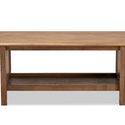 Baxton Studio Rylie Traditional Transitional Mission Style Walnut Brown Finished Rectangular Wood Coffee Table