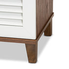 Baxton Studio Coolidge Modern and Contemporary Walnut Finished 8-Shelf Wood Shoe Storage Cabinet
