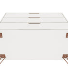 Manhattan Comfort Rockefeller Mid-Century Modern 35" Dresser in White (3-Drawer)