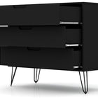 Manhattan Comfort Rockefeller Mid-Century Modern 35" Dresser in Black (3-Drawer)
