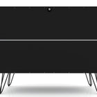 Manhattan Comfort Rockefeller Mid-Century Modern 35" Dresser in Black (3-Drawer)