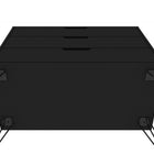 Manhattan Comfort Rockefeller Mid-Century Modern 35" Dresser in Black (3-Drawer)