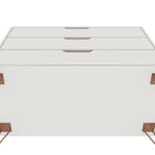 Manhattan Comfort Rockefeller Mid-Century Modern 35" Dresser in Off White (3-Drawer) - 103GMC8