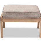 Baxton Studio Sigrid Mid-Century Modern Light Grey Fabric Upholstered Antique Oak Finished Wood Ottoman