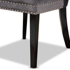 Baxton Studio Remy Modern Transitional Grey Velvet Fabric Upholstered Espresso Finished 2-Piece Wood Dining Chair Set Set
