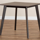 Baxton Studio Britte Mid-Century Modern Dark Oak Brown Finished Square Wood Dining Table