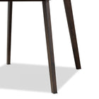 Baxton Studio Britte Mid-Century Modern Beige Fabric Upholstered Dark Oak Brown Finished 5-Piece Wood Dining Set
