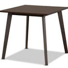 Baxton Studio Britte Mid-Century Modern Dark Grey Fabric Upholstered Dark Oak Brown Finished 5-Piece Wood Dining Set