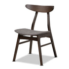 Baxton Studio Britte Mid-Century Modern Dark Grey Fabric Upholstered Dark Oak Brown Finished 4-Piece Wood Dining Chair Set Set
