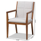 Baxton Studio Theresa Greige and Walnut Effect 2-Piece Chair Set