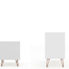 Manhattan Comfort Rockefeller Mid-Century Modern 2-Piece Dresser Set in White