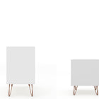 Manhattan Comfort Rockefeller Mid-Century Modern 2-Piece Dresser Set in White
