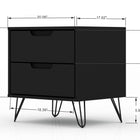 Manhattan Comfort Rockefeller Mid-Century Modern 2-Piece Dresser Set in Black