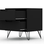 Manhattan Comfort Rockefeller Mid-Century Modern 2-Piece Dresser Set in Black