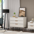 Manhattan Comfort Rockefeller Mid-Century Modern 2-Piece Dresser Set in Off White - 104GMC3