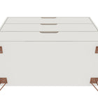Manhattan Comfort Rockefeller Mid-Century Modern 2-Piece Dresser Set in Off White - 104GMC3