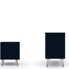 Manhattan Comfort Rockefeller Mid-Century Modern 2-Piece Dresser Set in Midnight Blue