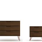 Manhattan Comfort Rockefeller Mid-Century Modern 2-Piece Dresser Set in Chestnut Brown