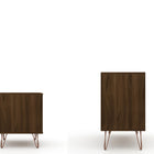 Manhattan Comfort Rockefeller Mid-Century Modern 2-Piece Dresser Set in Chestnut Brown