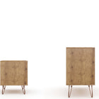 Manhattan Comfort Rockefeller Mid-Century Modern 2-Piece Dresser Set in Gray