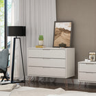 Manhattan Comfort Rockefeller Mid-Century Modern 2-Piece Dresser Set in Off White - 104GMC8