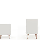 Manhattan Comfort Rockefeller Mid-Century Modern 2-Piece Dresser Set in Off White - 104GMC8