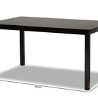 Baxton Studio Eveline Modern and Contemporary Espresso Brown Finished Rectangular Wood Dining Table