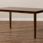 Baxton Studio Eveline Modern and Contemporary Walnut Brown Finished Rectangular Wood Dining Table