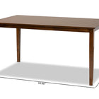 Baxton Studio Eveline Modern and Contemporary Walnut Brown Finished Rectangular Wood Dining Table