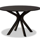 Baxton Studio Lore Modern and Contemporary Sand Fabric Upholstered and Dark Brown Finished Wood 7-Piece Dining Set