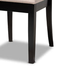 Baxton Studio Lore Modern and Contemporary Sand Fabric Upholstered and Dark Brown Finished Wood 7-Piece Dining Set